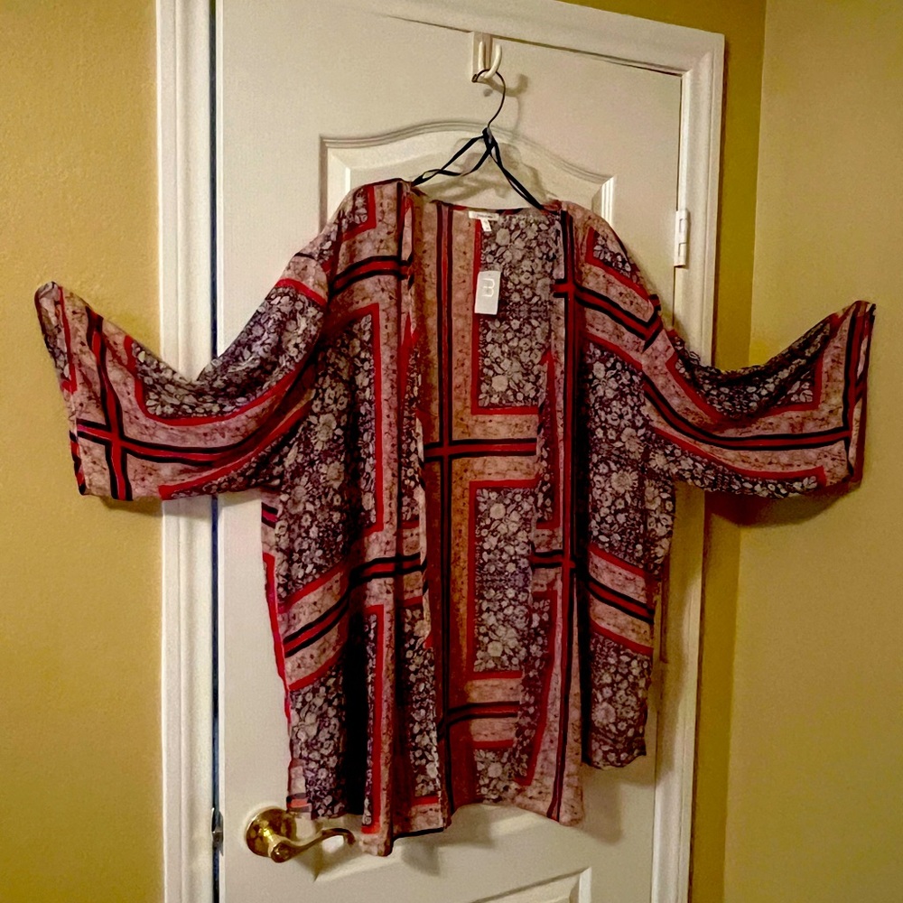 Multi color lightweight duster/cardigan. Maurice’s size 2/3.